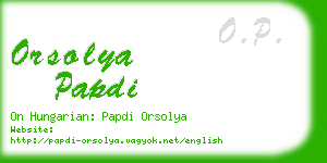 orsolya papdi business card